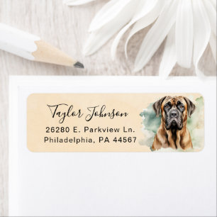 Adresse de retour de chien Mastiff anglais