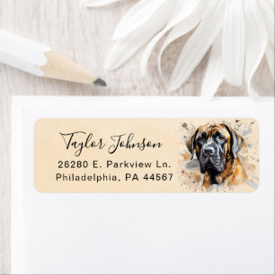 Adresse de retour de chien Mastiff anglais
