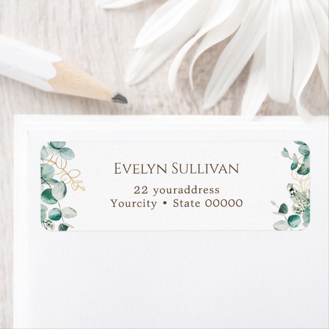 Adresse de retour de conception Eucalyptus (En situation)