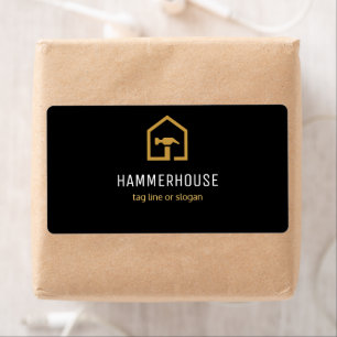 Adresse de retour de construction moderne noir et