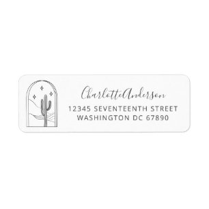 Adresse de retour de dessin minimaliste de ligne é