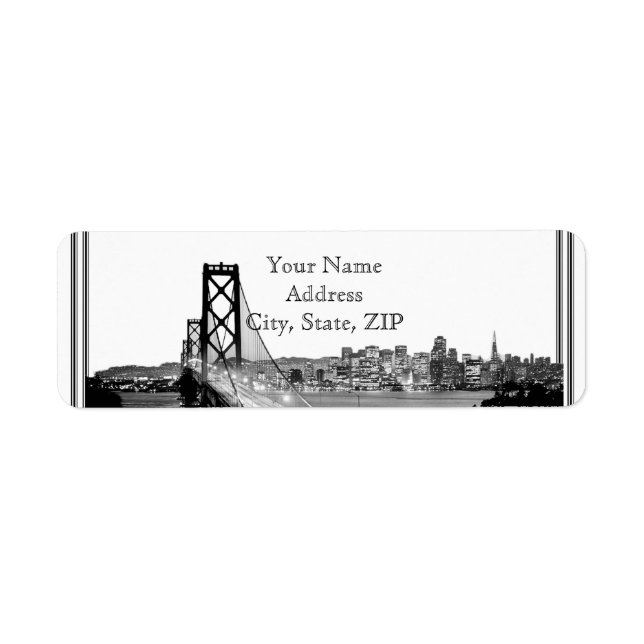 Adresse de retour de destination de San Francisco (Devant)