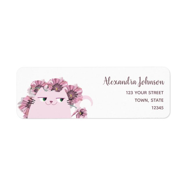 Adresse de retour de fille mignonne (Devant)