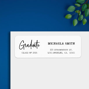 Adresse de retour de Graduation de script noir sim