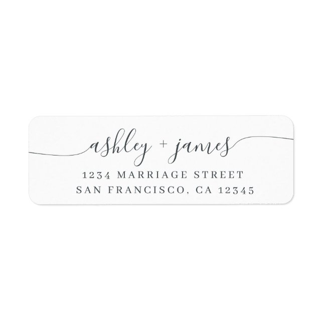 Adresse de retour de la calligraphie de script élé (Devant)