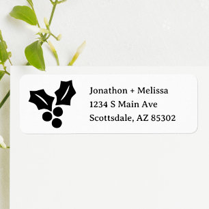 Adresse de retour de la carte de Noël avec Mistlet