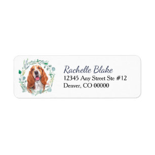 Adresse de retour de la couronne Basset Hound