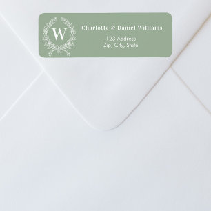 Adresse de retour de la couronne initiale du monog