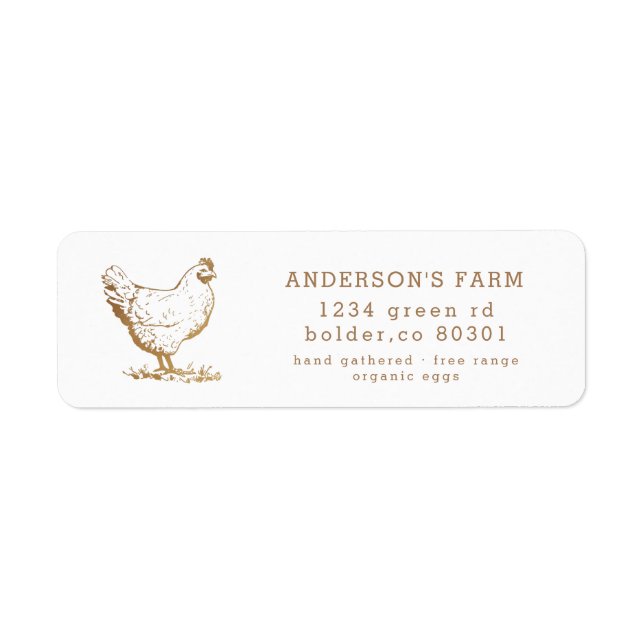 adresse de retour de la ferme d'oeufs biologiques  (Devant)