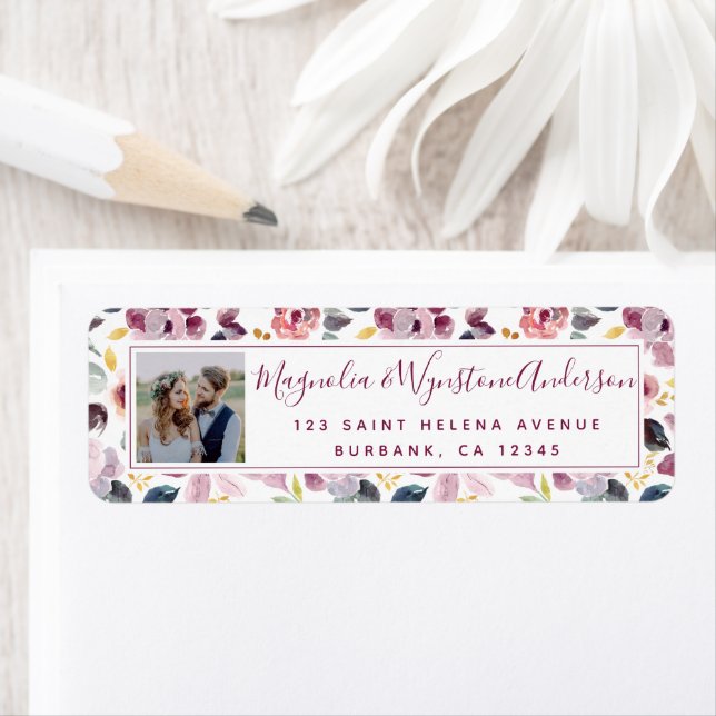 Adresse de retour de la photo florale (En situation)