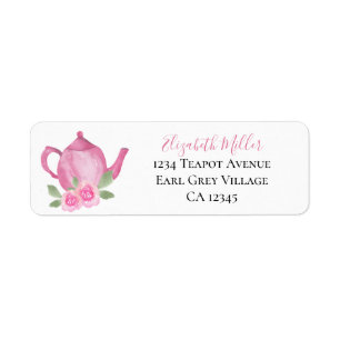 Adresse de retour de la teinte d'eau rose