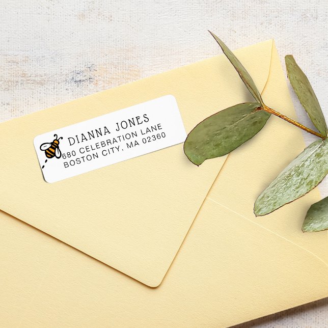 Adresse de retour de l'abeille au miel moderne (Modern Honey Bee Return Address Label)