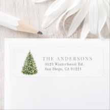 Adresse de retour de l'arbre de Noël minimal
