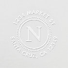 Adresse de retour de l'arrondi Monogramme personna