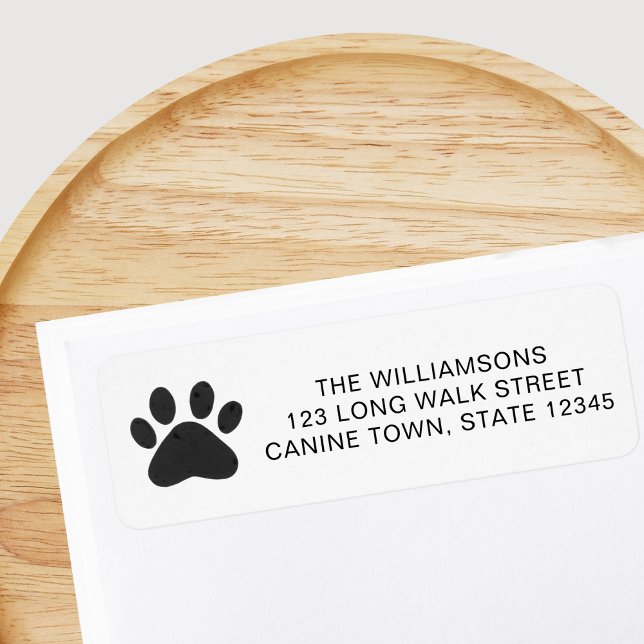 Adresse de retour de l'Empreinte de patte de chien (Créateur téléchargé)