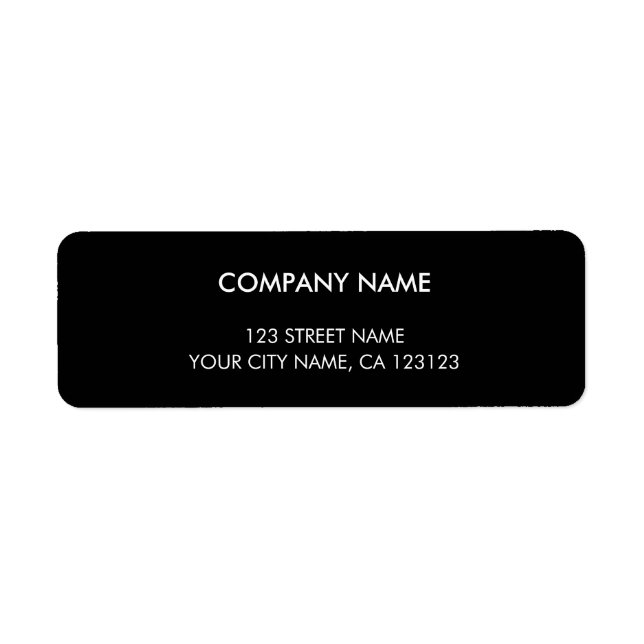 Adresse de retour de l'entreprise Noir et blanc mi (Devant)