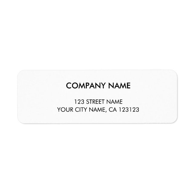 Adresse de retour de l'entreprise Noir et blanc mi (Devant)