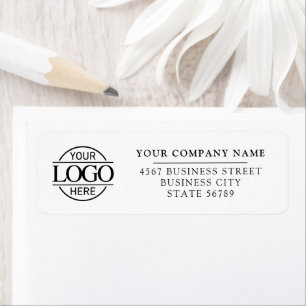 Adresse de retour de logo d'entreprise personnalis