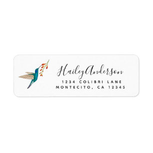Adresse de retour de l'oiseau de colibris