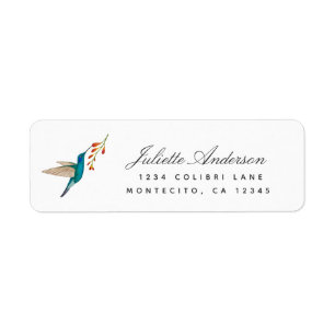 Adresse de retour de l'oiseau de colibris