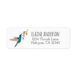 Adresse de retour de l'oiseau de colibris