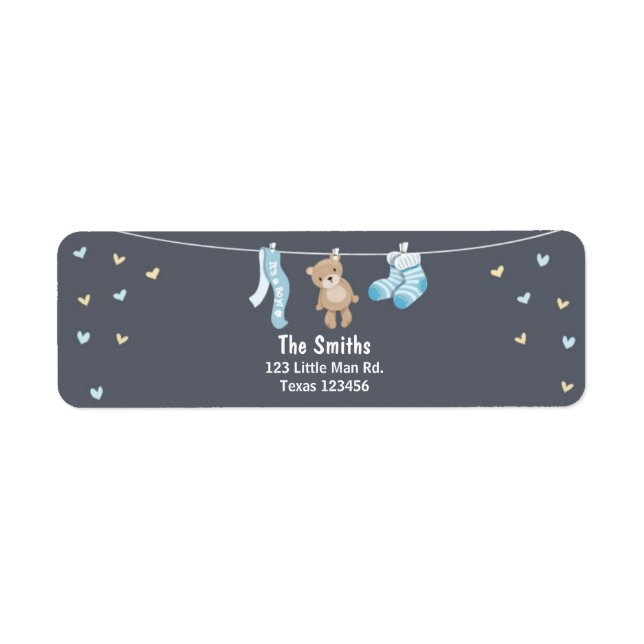 Adresse de retour de l'ours en peluche Étiquette b (Devant)