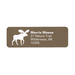 Adresse de retour de marche de faune de silhouette