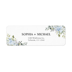 Adresse de Retour de Mariage au Eucalyptus Floral