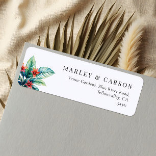 Adresse de Retour de Mariage Bohème Végétal Botani