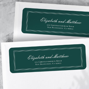 Adresse de retour de mariage classique et simple e