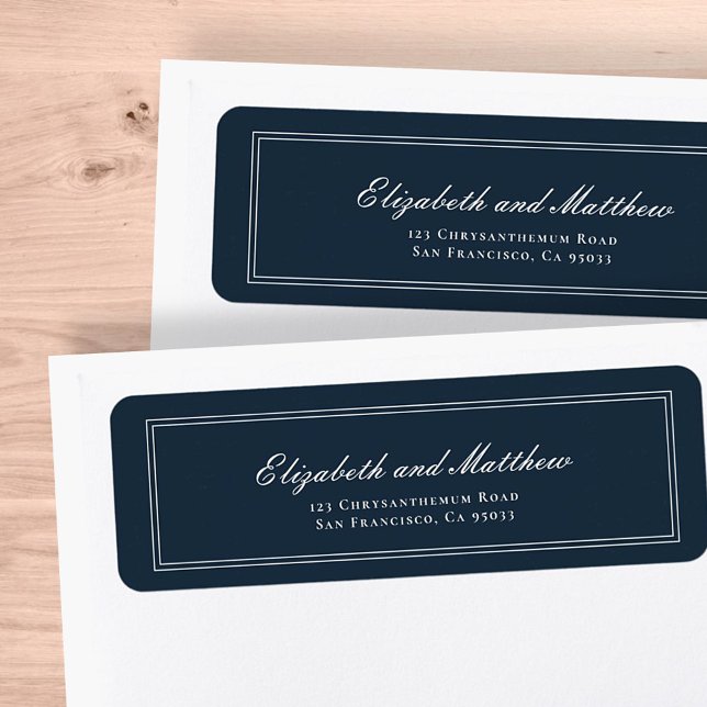 Adresse de retour de mariage classique et simple e (Créateur téléchargé)