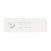 Adresse de Retour de Mariage de Coquillages Côtier