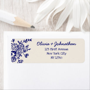 Adresse de Retour de Mariage Dessins à Main Levée