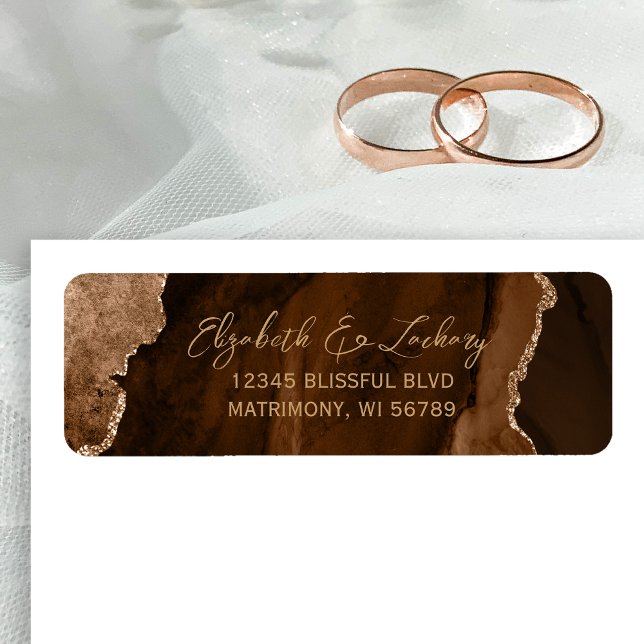 Adresse de retour de mariage en écriture script Ag (Créateur téléchargé)