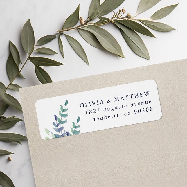 Adresse de retour de mariage florale de luxe (Créateur téléchargé)