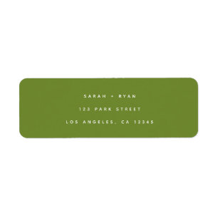 Adresse de retour de mariage minimaliste moderne v