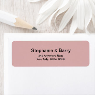 Adresse de retour de mariage rose poussiéreuse min