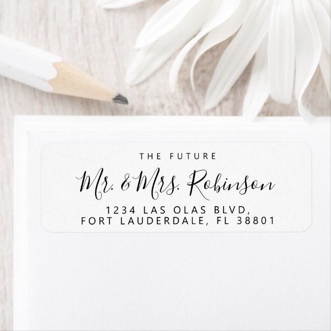 Adresse de retour de mariage Script Future M. et M (En situation)