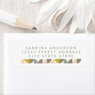 Adresse de retour de mignon Pastels géométriques