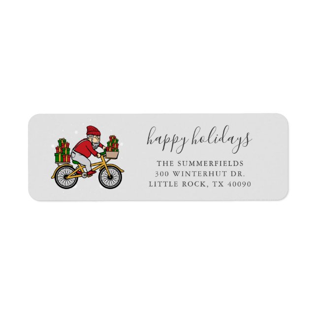 Adresse de retour de Noël de famille personnalisée (Devant)