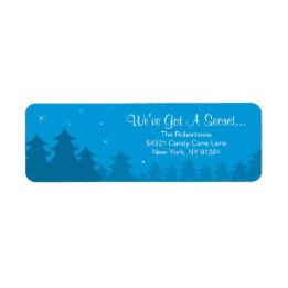 Adresse de retour de Noël de grossesse Étiquette -