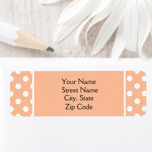Adresse de retour de Peach Fuzz Polkadot