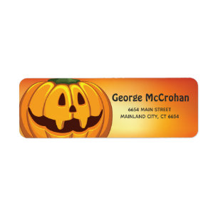 Adresse de retour de petite citrouille d'Halloween