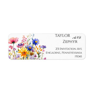 Adresse de retour de RSVP de mariage de fleur sauv