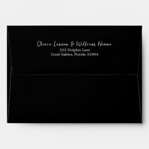 Adresse de retour de script simple Enveloppe noire