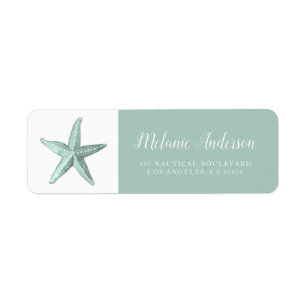 Adresse de retour de Seaglass d'étoiles de mer