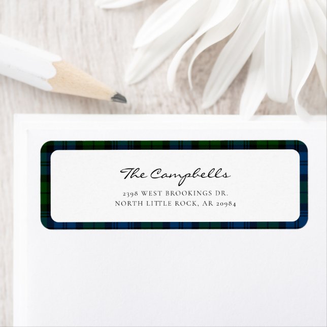 Adresse de retour de Tartan Militaire de Campbell (En situation)