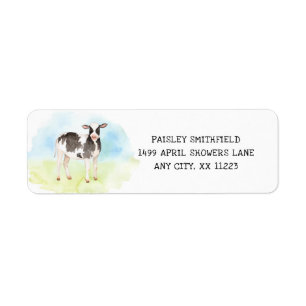 Adresse de retour de veau mignon de vache,