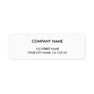Adresse de retour d'entreprise Minimaliste Noir et