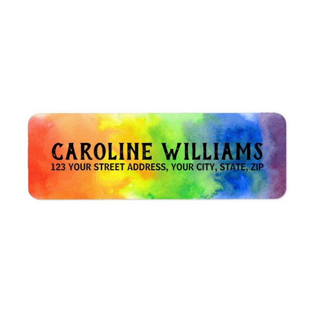 Adresse de retour des couleurs Rainbow (Devant)